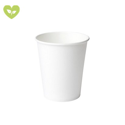 SIGNORBIO Bicchiere monouso in cartoncino, Capacità 250 ml, Bianco (confezione 1.000 pezzi) - 1