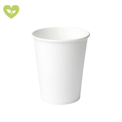 SIGNORBIO Bicchiere monouso in cartoncino, Capacità 350 ml, Bianco (confezione 1000 pezzi) - 1