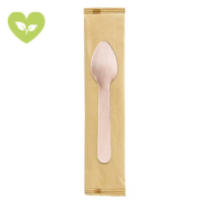 SIGNORBIO Cucchiaino monouso in legno naturale, 11 cm, Imbustato singolarmente, Naturale (confezione 250 pezzi) SIGNORBIO Cucchiaino monouso in legno naturale, 11 cm, Imbustato singolarmente, Naturale (confezione 250 pezzi)