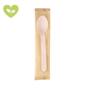 SIGNORBIO Cucchiaio monouso in legno naturale, 16 cm, Imbustato singolarmente, Naturale (confezione 1.000 pezzi) SIGNORBIO Cucchiaio monouso in legno naturale, 16 cm, Imbustato singolarmente, Naturale (confezione 1.000 pezzi)