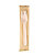 SIGNORBIO Forchetta monouso in legno naturale, 16 cm, Imbustata singolarmente, Naturale (confezione 100 pezzi) - 1
