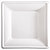 SIGNORBIO Piatto quadrato monouso, Polpa di cellulosa, Biodegradabile e Compostabile, 26 x 26 cm, 28 g, Bianco (confezione 50 pezzi) - 1