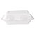 SIGNORBIO Scatola Lunchbox monouso 1 scomparto, Polpa di cellulosa, Biodegradabile e Compostabile, Capacità 1.000 ml, 15 x 23 x 8 cm Bianco (confezione 250 pezzi) - 1