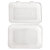 SIGNORBIO Scatola Lunchbox monouso 1 scomparto, Polpa di cellulosa, Biodegradabile e Compostabile, Capacità 1.000 ml, 15 x 23 x 8 cm Bianco (confezione 250 pezzi) - 2