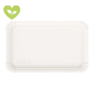 SIGNORBIO Vassoio monouso, Polpa di cellulosa, Biodegradabile e Compostabile, 21,5 x 13,5 cm, Bianco (confezione 125 pezzi) SIGNORBIO Vassoio monouso, Polpa di cellulosa, Biodegradabile e Compostabile, 21,5 x 13,5 cm, Bianco (confezione 125 pezzi)