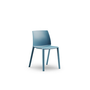 Silla de exterior Olga, polipropileno monoblock, color azul Silla de exterior Olga, polipropileno monoblock, color azul
