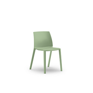 Silla de exterior Olga, polipropileno monoblock, color verde