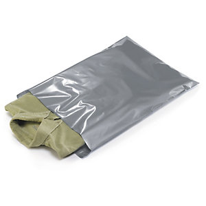 Silver plastic mailing bags