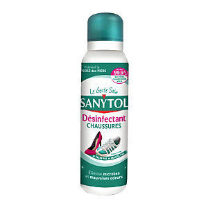 Désinfectant chaussures Sanytol, aérosol 150 ml, senteur fraiche