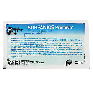 Désinfectant multi-surfaces Anios Surfanios Premium 20 ml, lot de 500