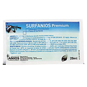 Désinfectant multi-surfaces Anios Surfanios Premium 20 ml, lot de 500