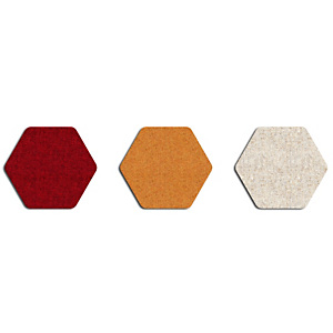 Sistema fonoassorbente e decorativo a moduli esagonali Wallcovering, Lato 20 cm, Rosso (kit 9 moduli) Sistema fonoassorbente e decorativo a moduli esagonali Wallcovering, Lato 20 cm, Rosso (kit 9 moduli)