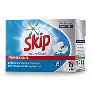 Skip Pro tablettes de lessive Active Clean - 3 paquets de 56 tablettes