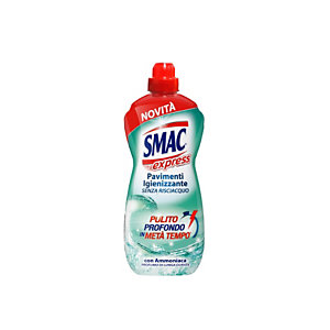 SMAC Express Detergente igienizzante per pavimenti e superfici, Flacone 1 l