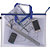 SNOPAKE Sac zippé EVA Mesh A4++ anse bleu, Sangle de transport avec prise en main 40,5 x 28 cm - 1