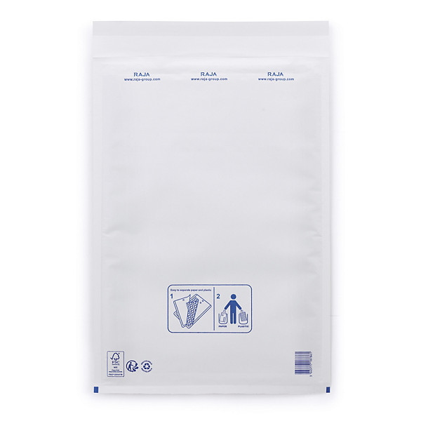 Sobre blanco reciclado acolchado con burbujas 30x44cm RAJA® - 1