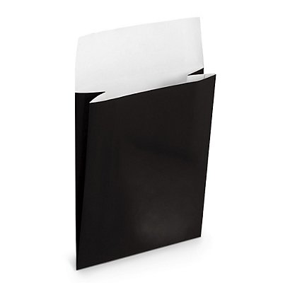 Sobre con solapa para regalo de papel charol negro 30x38x8cm - 1