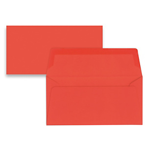Sobre empresarial, DL internacional, 110 x 220 mm, autoadhesivo, papel, rojo Sobre empresarial, DL internacional, 110 x 220 mm, autoadhesivo, papel, rojo