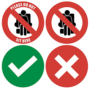Social Distancing Seat Marker Sticker Packs Social Distancing Seat Marker Sticker Packs