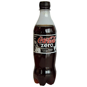Soda Coca-Cola zéro sucres, en bouteille, lot de 24 x 50 cl