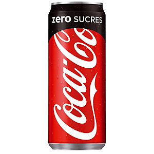 Soda Coca-Cola zéro sucres, en canette, lot de 24 x 33 cl