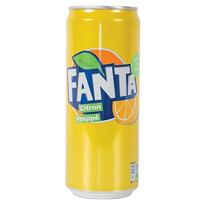 Soda Fanta Citron Frappé, en canette, lot de 24 x 33 cl - 1