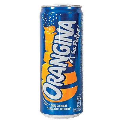 Soda Orangina, en canette, lot de 24 x 33 cl - 1
