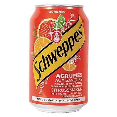 Soda Schweppes Agrum', en canette, lot de 24 x 33 cl - 1