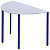 SODEMATUB Dominos Mesa modular semicircular, 120 (Ø) cm, gris / patas azules - 1
