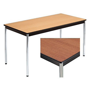 SODEMATUB Modula Mesa modular rectangular, 140 x 70 cm, cerezo / patas aluminio SODEMATUB Modula Mesa modular rectangular, 140 x 70 cm, cerezo / patas aluminio