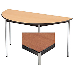 SODEMATUB Modula Mesa modular semicircular, 140 (Ø) cm, cerezo / patas aluminio SODEMATUB Modula Mesa modular semicircular, 140 (Ø) cm, cerezo / patas aluminio