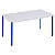 SODEMATUB Polivalente Mesa rectangular, 120 x 60 cm, gris / patas azules - 1