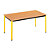 SODEMATUB Polivalente Mesa rectangular, 120 x 60 cm, haya / patas amarillas - 1