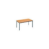 SODEMATUB Polivalente Mesa rectangular, 140 x 70 cm, haya / patas grises SODEMATUB Polivalente Mesa rectangular, 140 x 70 cm, haya / patas grises