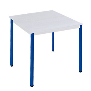 SODEMATUB Polivalente Mesa rectangular, 70 x 60 cm, gris / patas azules SODEMATUB Polivalente Mesa rectangular, 70 x 60 cm, gris / patas azules