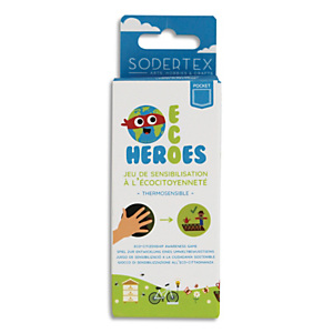 SODERTEX Jeux jetons thermosensibles écocitoyens ECO HEROES-Motif apparait avec chaleur (sup 30°C) 4,5 cm - 50 pcs SODERTEX Jeux jetons thermosensibles écocitoyens ECO HEROES-Motif apparait avec chaleur (sup 30°C) 4,5 cm - 50 pcs