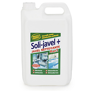 Soli Javel+ Nettoyant javel 4 en 1 - Bidon 5L Soli Javel+ Nettoyant javel 4 en 1 - Bidon 5L