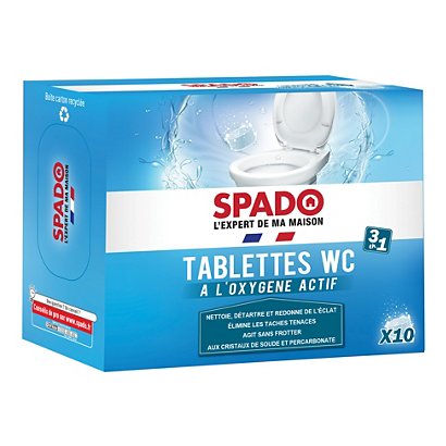 SPADO tablettes détartrantes WC 3 en 1 - Boîte de 10