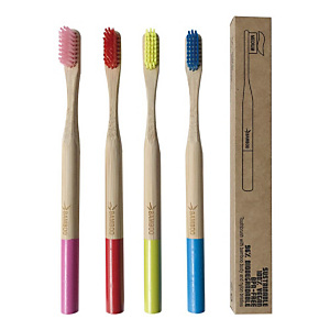 Spazzolino da denti Bamboo Toothbrush, Setole medie, Rosso Spazzolino da denti Bamboo Toothbrush, Setole medie, Rosso