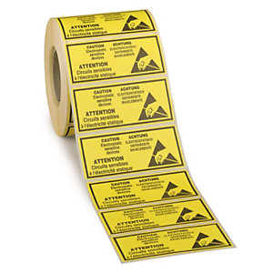 Specialist antistatic packaging labels