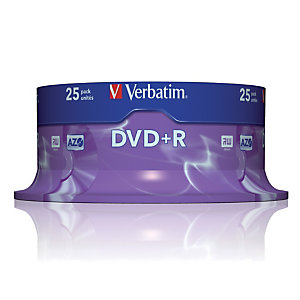 Spindel 25 DVD+R 4,7 GB Verbatim AZO 16x