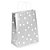 Spotted paper carrier bag, silver, 240x310mm, pack of 50 - 1