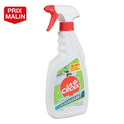 Spray nettoyant ultra dégraissant avec javel La Croix 500 ml - 1