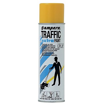 Spuitbus verf Traffic Extra Ampere 500 ml voor markering gele kleur