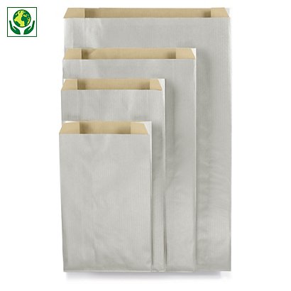 Srebrna torebka papierowa na prezent 250szt. 240x390x75 - 1