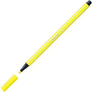 STABILO 68, Rotulador de punta de fibra, punta mediana, cuerpo de polipropileno, tinta amarilla