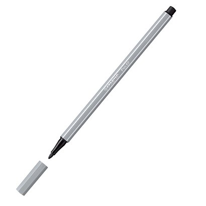 STABILO 68, Rotulador de punta de fibra, punta mediana, cuerpo polipropileno, tinta gris medio - 1