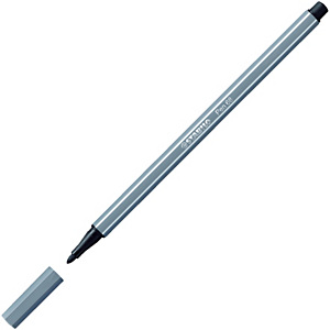 STABILO 68, Rotulador de punta de fibra, punta mediana, cuerpo de polipropileno, tinta gris STABILO 68, Rotulador de punta de fibra, punta mediana, cuerpo de polipropileno, tinta gris