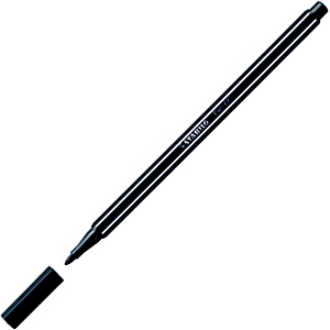 STABILO 68, Rotulador de punta de fibra, punta mediana, cuerpo de polipropileno, tinta negra STABILO 68, Rotulador de punta de fibra, punta mediana, cuerpo de polipropileno, tinta negra