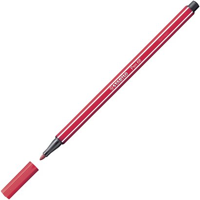 STABILO 68, Rotulador de punta de fibra, punta mediana, cuerpo de polipropileno, tinta rojo oscuro - 1